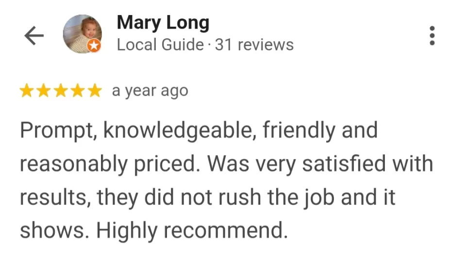 tile and grout cleaning testimonial in palm coast