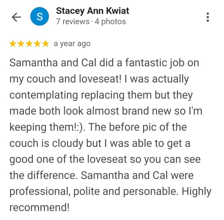 tile and grout cleaning testimonial in palm coast