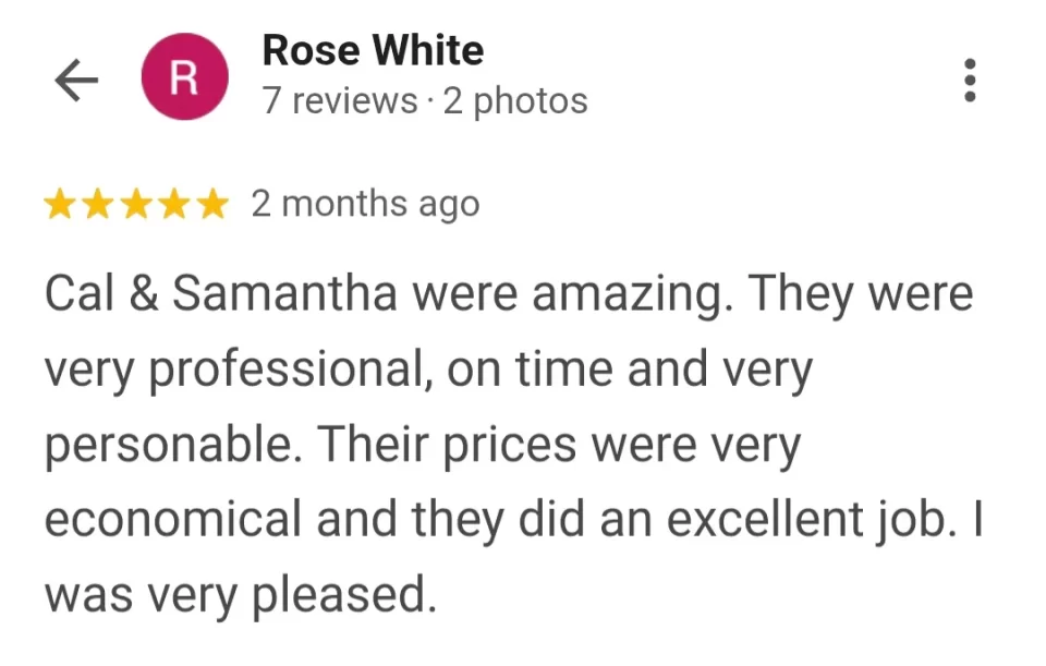 grout cleaning testimonial in palm coast