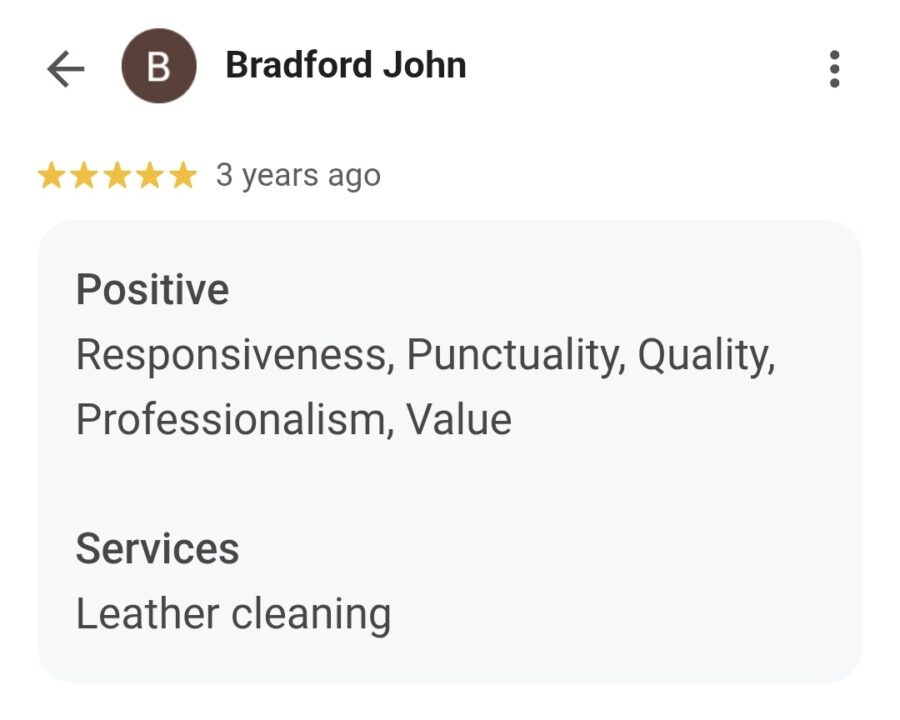 carpet cleaning testimonial in palm coast