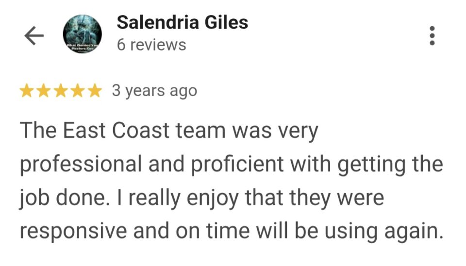 residential carpet cleaning testimonial in palm coast