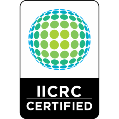 IICRC certification badge for professional carpet and tile cleaning